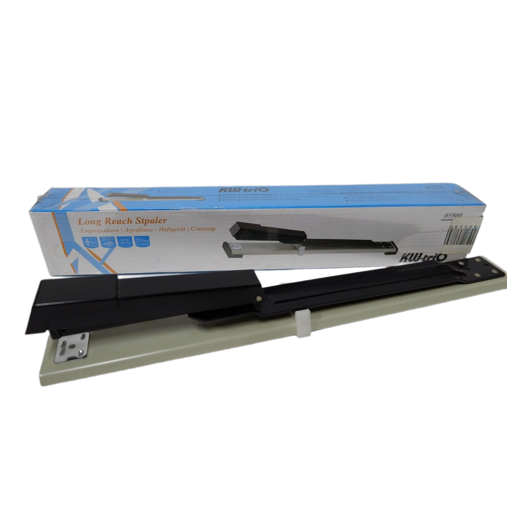 เครื่องเย็บกระดาษ Long Reach Stapler KW-triO สีขาว รุ่น 05900