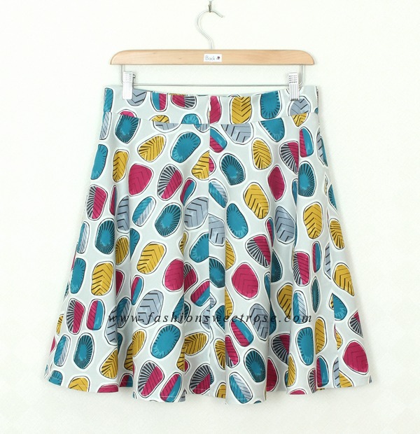 SK-316 กระโปรงแฟชั่น&ทำงาน ทรงย้วย ผ้าคอตต้อนญี่ปุ่นพิมพ์ลายกราฟฟิกหลากสี