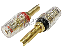 [ 1คู่ ] BDP-010L ไบดิ้งโพสใหญ่ ใส HIFI แกนยาว (Binding Post) Ø 4 mm 20 mm บานานาแจ็ค Banana Jack ปลั๊กกล้วยติดแท่น Biding Post Mounting Type ปลั๊กก้วย ตัวเมีย ติดเเท่น Test Lead Socket ไบดิ้งโพส ปลั๊ก แจ็ค ไบดิ้งโพส ขั้วต่อทดลอง ปลั๊กตัวเมีย เดี่ยว แบบ ย