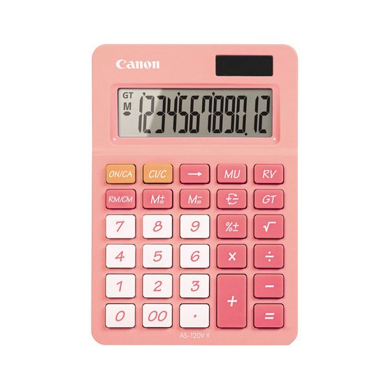 Canon Calculator เครื่องคิดเลขตั้งโต๊ะ 12 หลัก แคนอน รุ่น AS-120V II ประกันศูนย์ไทย