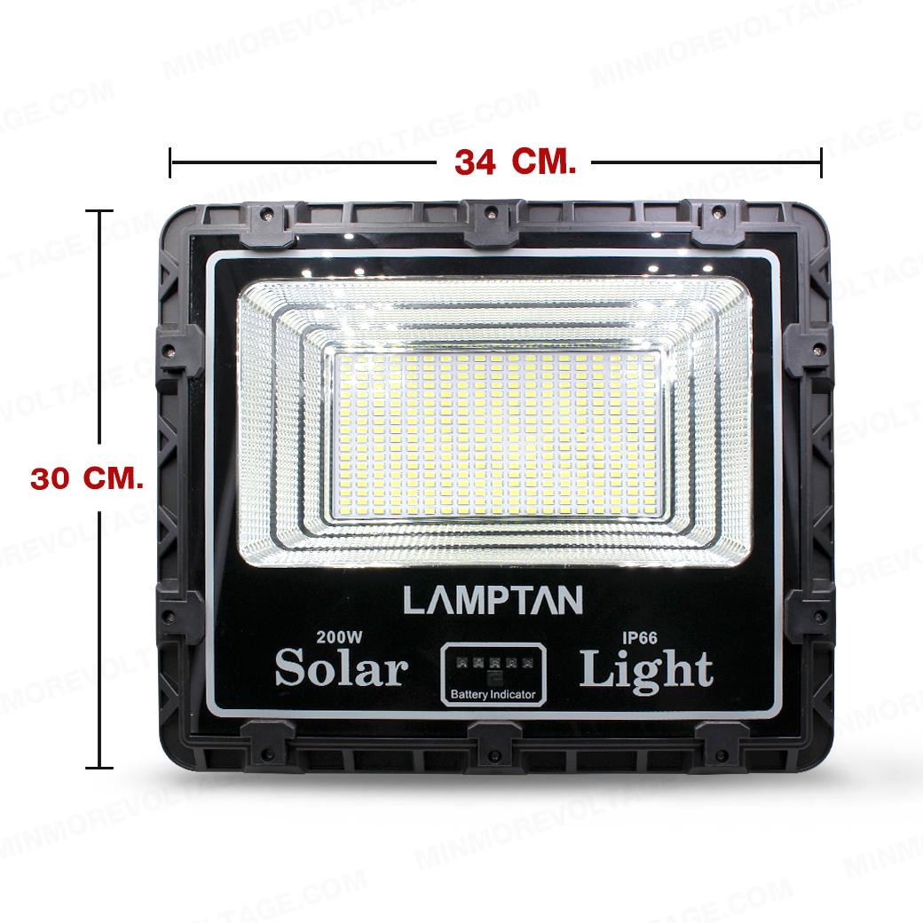 โคมไฟสปอตไลท์ LED โซล่าเซลล์ 100w/150w/200w รุ่น NERO-JET ยี่ห้อ LAMPTAN