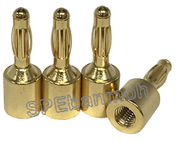 BNN-028 ∅4 mm ปลั๊กกล้วย/บานานา (Banana plug) ชุบทอง N/A