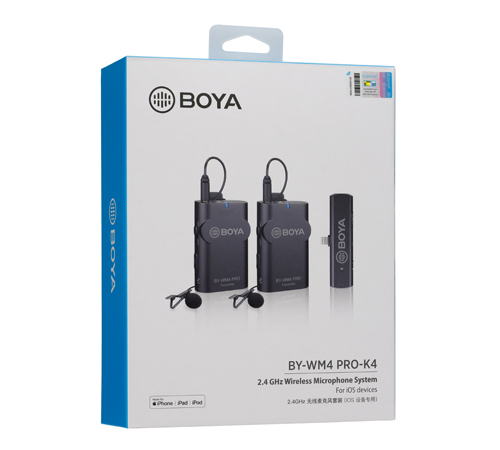 BOYA BY-WM4 PRO-K4 2.4GHz Wireless Microphone System For ios รับประกันสินค้า 2 ปี