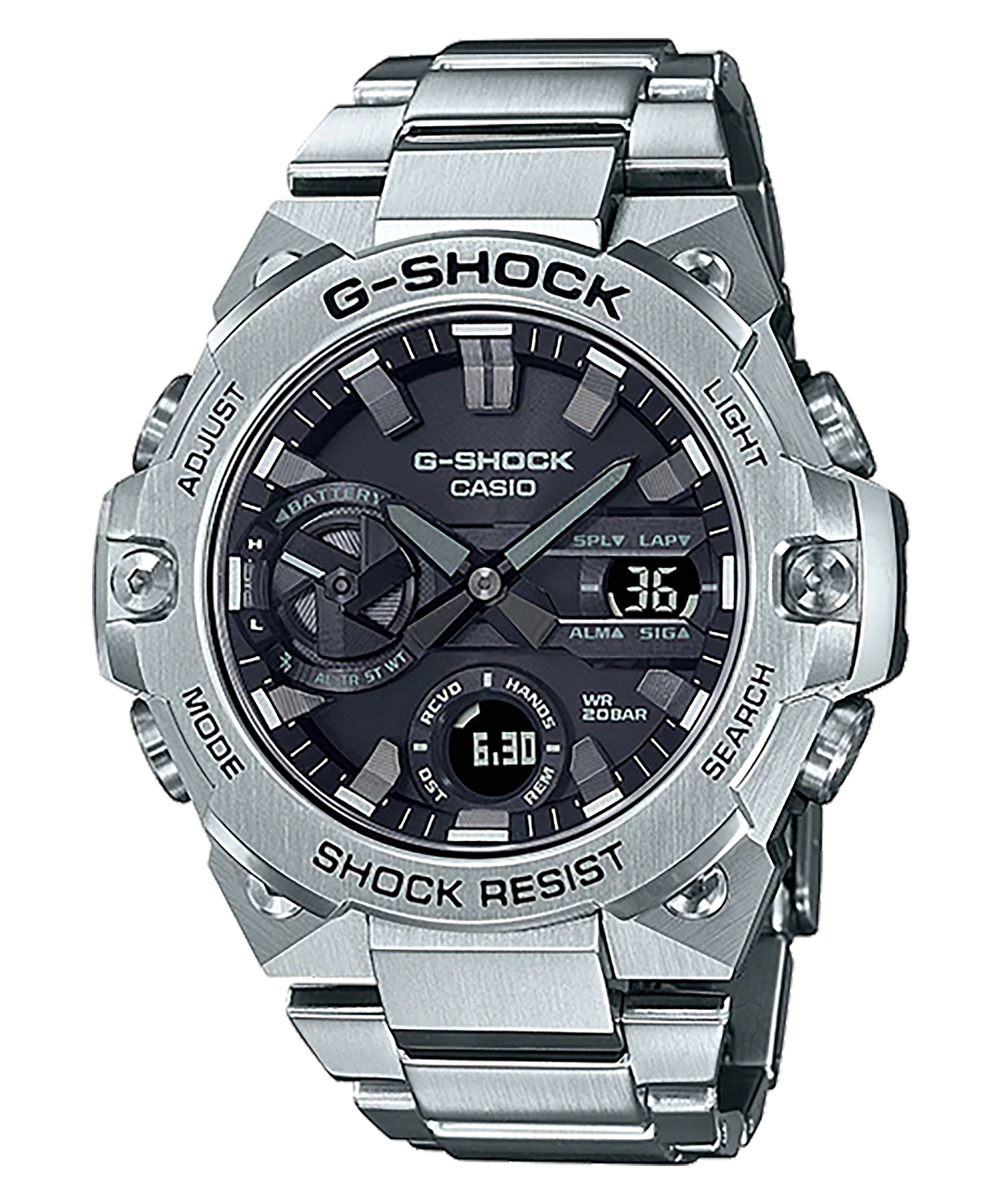 CASIO G-SHOCK รุ่น GST-B400D-1ADR สายสเเตนเลส สีเงิน สินค้าใหม่ ของแท้ รับประกันศูนย์ CMG