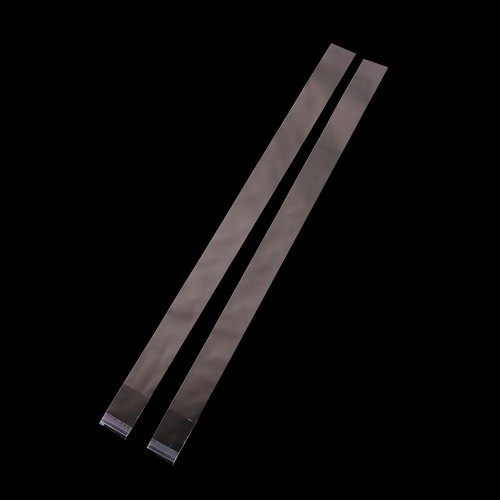 100 ใบ ถุงพลาสติกใส OPP(ถุงแก้ว) ฝากาว ขนาด 2.5x41 ซม.(ส่วนใช้งาน 2.5x37 ซม.) หนา 0.035