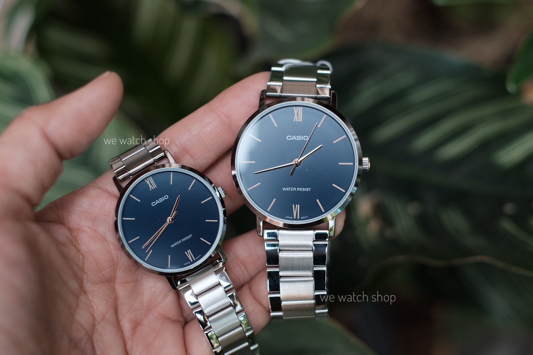 CASIO Standard รุ่น MTP-VT01D-2BUDF & LTP-VT01D-2BUDF สีเงิน หน้าปัดน้ำเงิน สายสแตนเลส สินค้าใหม่ ของแท้ รับประกันศูนย์ CMG
