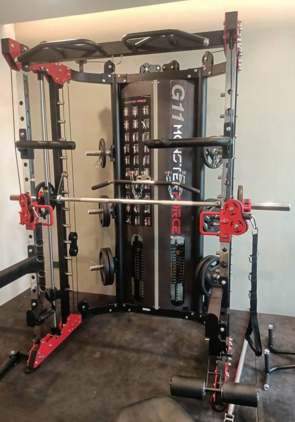 สมิทแมชชีน Smith Machine Monster Force G11+ม้านั่ง204+แผ่นน้ำหนัก 50 kg
