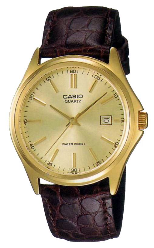 CASIO Standard รุ่น MTP-1183Q-9ADF สีน้ำตาล จอทอง มีวันที่ สินค้าของเเท้