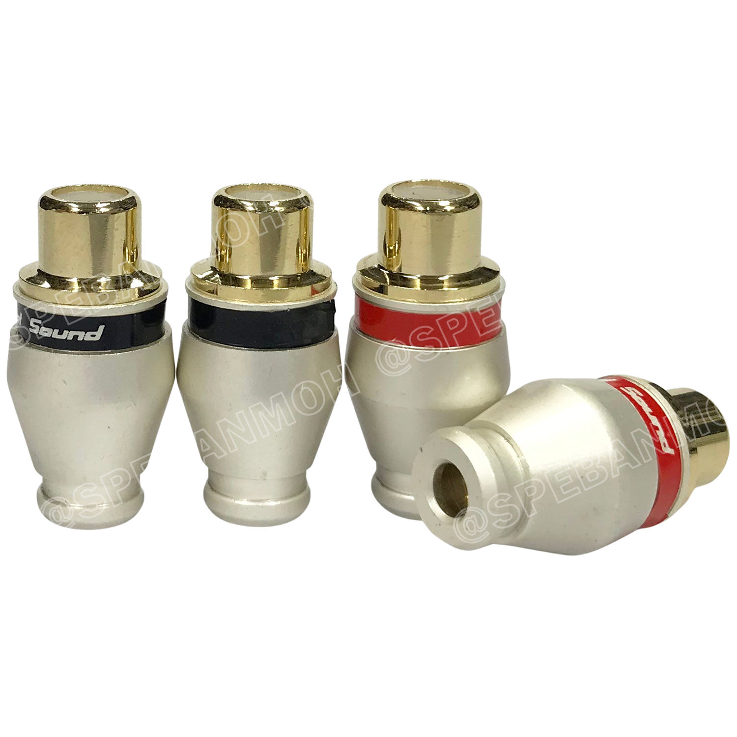 [ 4 ชิ้น ] RCA-215F 4mm เมีย Female RCA ปลั๊ก RCA ผู้ RCA Plug ตัวผู้ RCA Connector Male หัว RCA ตัวผู้ หัว RCA ตัวเมีย หัว RCA ทองแดงแท้ ปลั๊กRCA ปลั๊กต่อสายสัญญาณ หัวต่อสายRCA หัวแจ็ค RCA ตัวผู้ รุ่นตัวงอทองอย่างดี แจ็คอาร์ซีเอตัวผู้ ปลั๊กRCA สำหรับเข้า