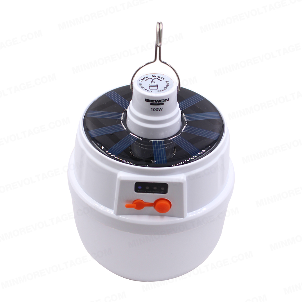 หลอด LED ฉุกเฉิน 💡 โซล่าเซลล์ 🌞 ขนาด 50 วัตต์ / 100 วัตต์ เหมาะสำหรับพ่อค้าแม่ค้าตลาดนัด 👨🚒👩🚒 ยี่ห้อ BEWON