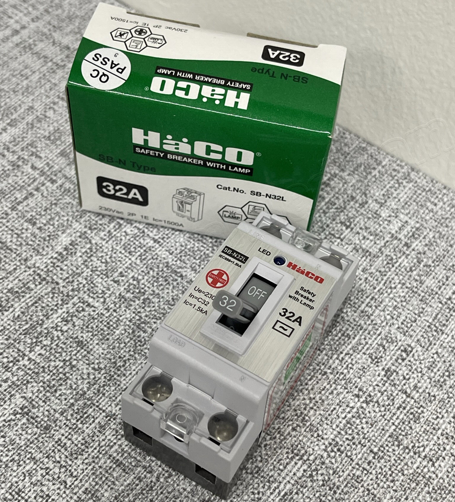 เซฟตี้เบรกเกอร์ เบรกเกอร์กันดูด และ อุปกรณ์เสริม / Safety Breaker, EARTH LEAKAGE CIRCUIT BREAKER (HACO) SB-N series, SB-E series, SB-B11 กล่องลอย 2P