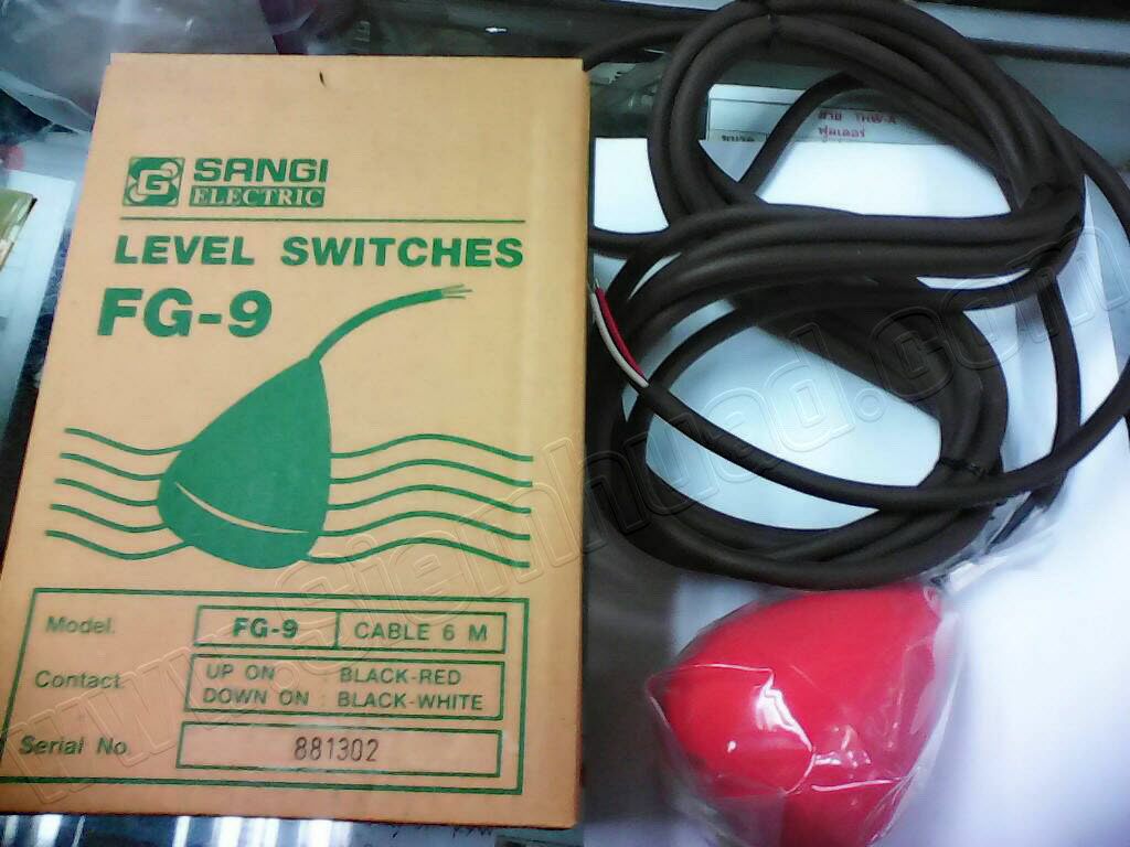 สวิทช์ลูกลอยเคเบิ้ล LEVEL SWITCH (SANGI) FG-9 cable 6 M