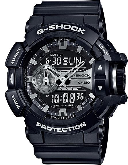 CASIO G-SHOCK รุ่น GA-400GB-1ADR สีดำ เงิน สินค้าของเเท้ รับประกันศูนย์ CMG 1ปี
