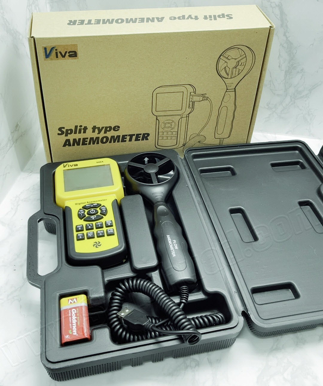 เครื่องวัดความเร็วลม 0.3-45m/s แอนีโมมิเตอร์ ANEMOMETER (Viva) 846A