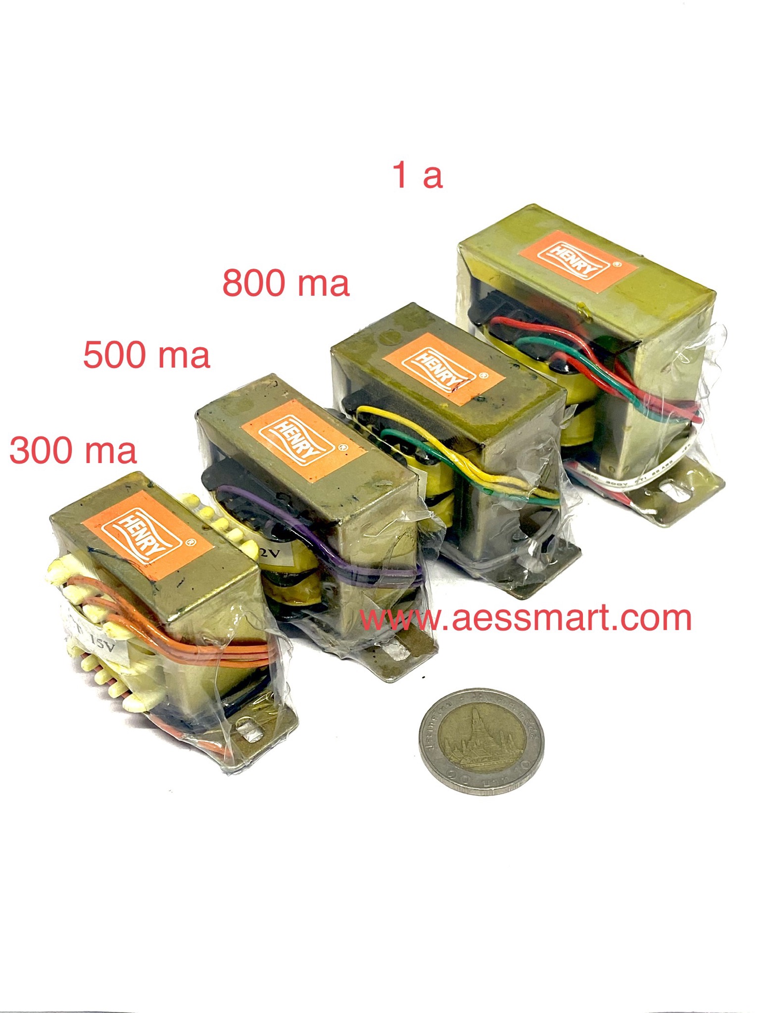 หม้อแปลง 2ชั้น, 12V CT 12V, 800mA