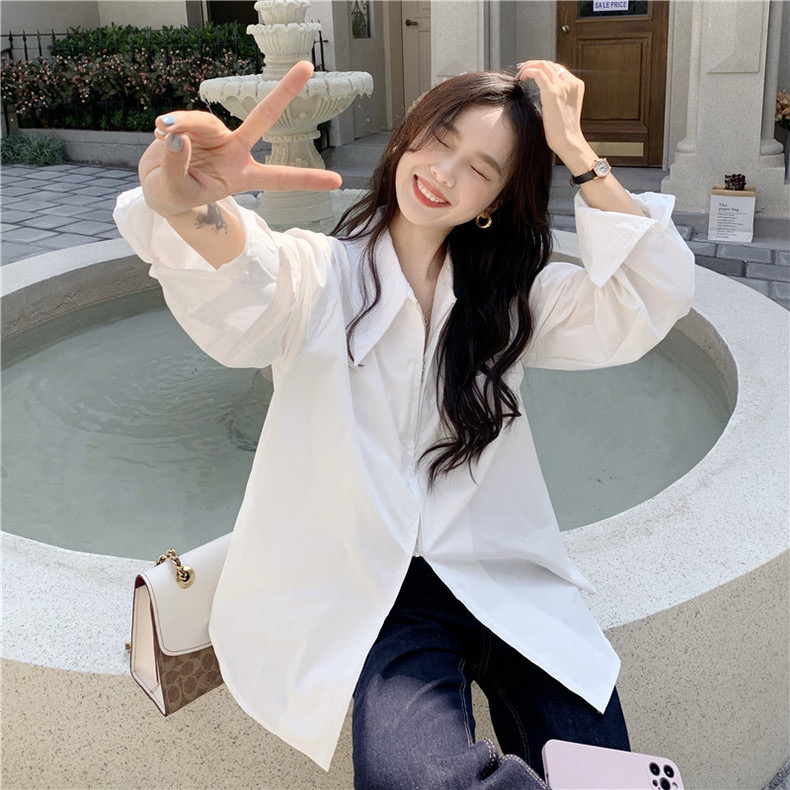 YUJIN zipper shirt เสื้อเชิ้ตแต่งซิปโอเวอร์ไซส์