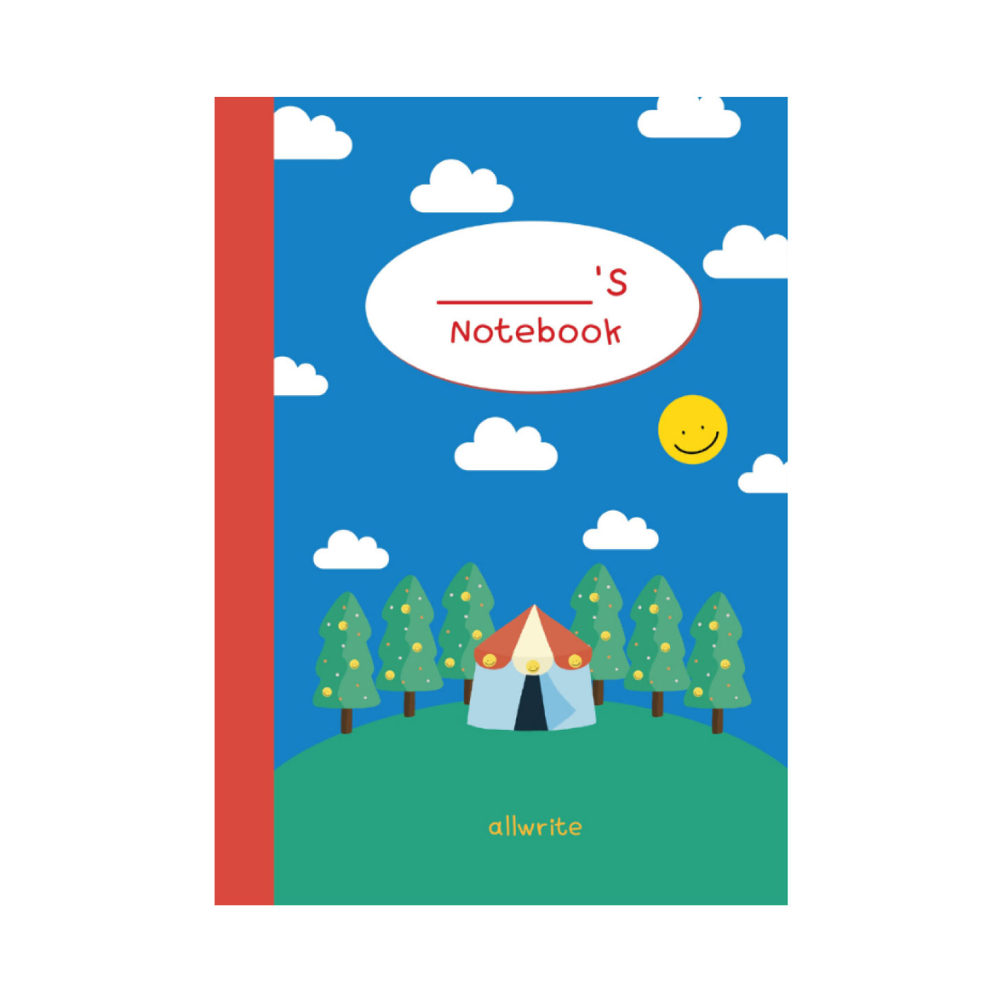 สมุดโน๊ต สมุดบันทึก allwrite รุ่น SL A5-AW261 สันเย็บ มีเส้น ขนาด A5 กระดาษ 70 แกรม 32 แผ่น