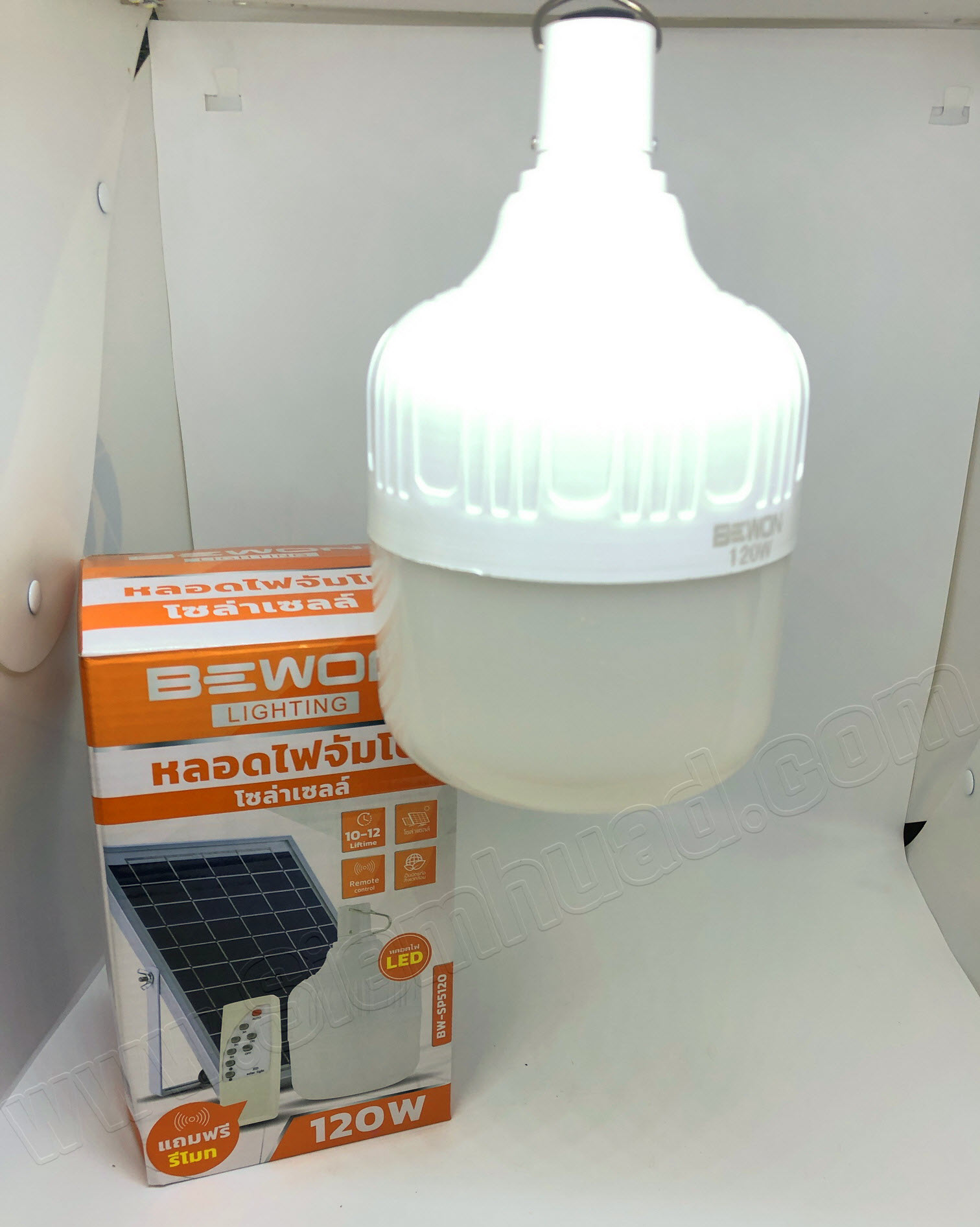 หลอดไฟจัมโบ้ โซล่าเซลล์ ควบคุมด้วยรีโมทคอนโทรล LED SOLARCELL (BEWON) BW-SP560, BW-SP5120, BW-SP5150, BW-SP300W, BW-SP800W