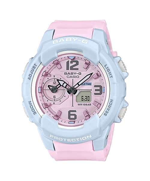 CASIO BABY-G รุ่น BGA-230PC-2BDR สีฟ้า ชมพู สินค้าใหม่ ของแท้ รับประกันศูนย์ CMG