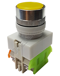 สวิทช์กดติด-ปล่อยดับ∅22mm Y09011BN Ith10A/Ui600V เหลือง (Yellow) By เอสพีอี บ้านหม้อ SPE Banmoh