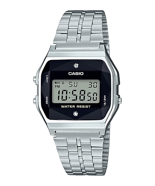 CASIO Standard รุ่น A159WAD-1DF สายสแตนเลส สีเงิน สินค้าของเเท้ รับประกันศูนย์ CMG