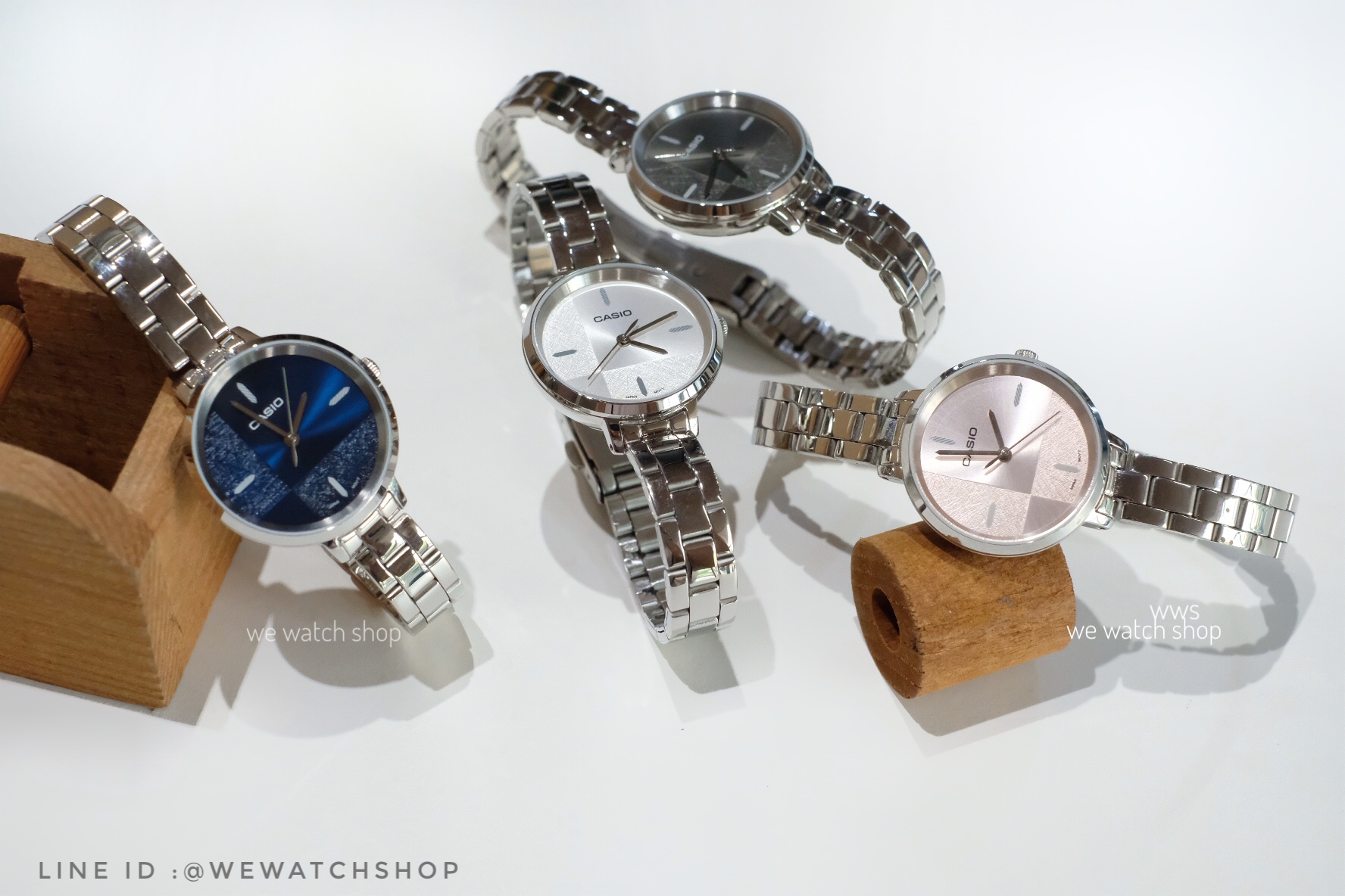 CASIO Standard รุ่น LTP-E152D-1EDF สายสแตนเลส สีเงิน หน้าปัดดำ สินค้าของเเท้ รับประกันศูนย์ CMG
