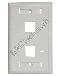 [ 3ชิ้น ] Blank Plate RJ45 เพลทสายแลน RJ45 ติดแท่น 2 ช่อง (RJ45 Panel)