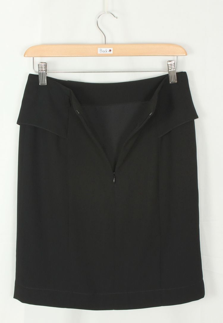 กระโปรงแฟชั่น&ทำงาน กระโปรงทรงสอบแต่งระบาย ผ้า CHANELสีดำ / SK-094