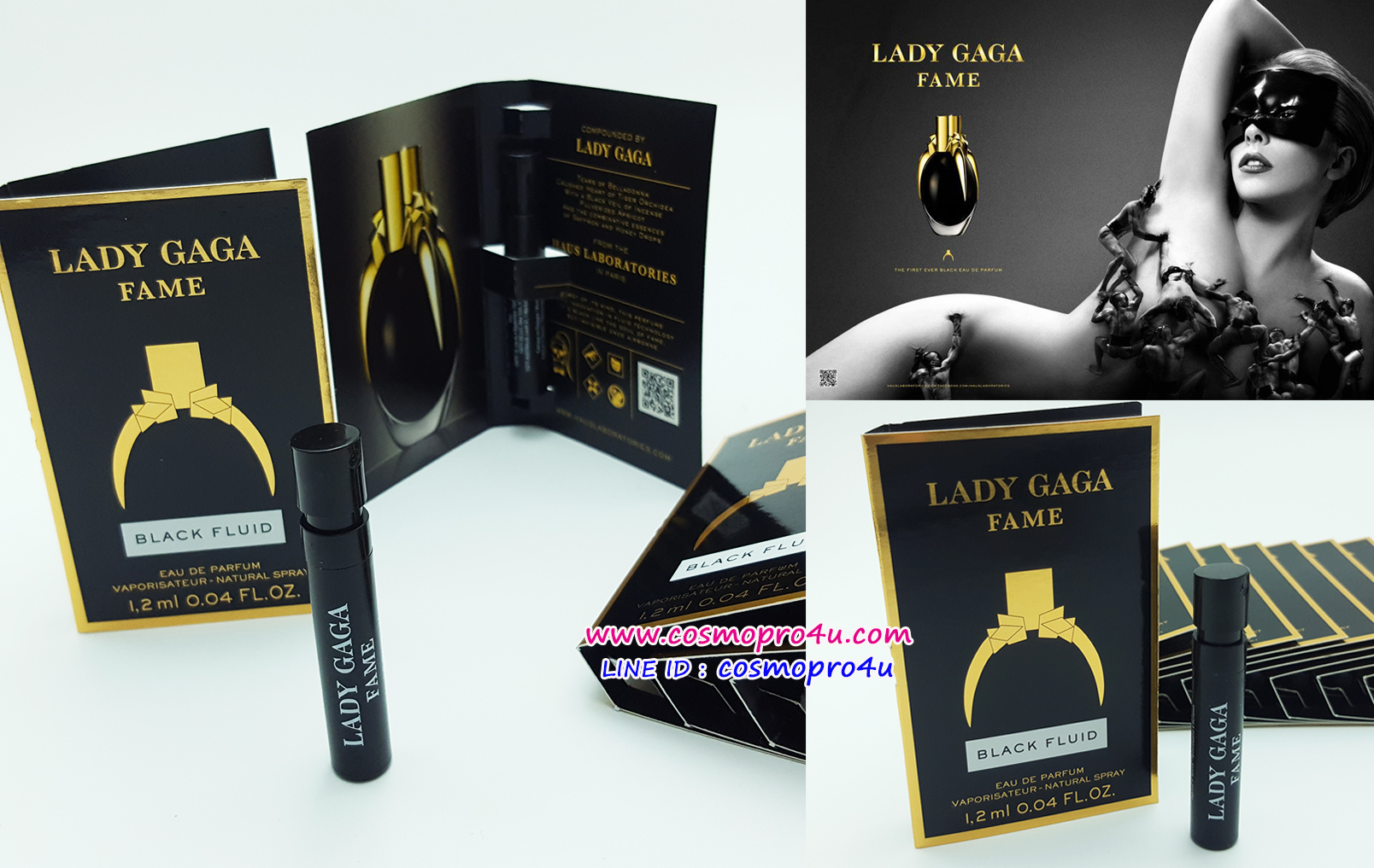 น้ำหอมหลอดVial LADY GAGA FAME for women EDP เลดี้กาก้าเฟม กลิ่นหอมหวานลึกลับมีเสน่ห์อย่างเย้ายวน หลอดพกพาหัวสเปรย์ 1.2ml สำหรับผู้หญิง