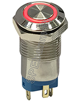 GQ12-E-F4-DZ สวิทช์เหล็ก กดติด-กดดับ 24VDC RED