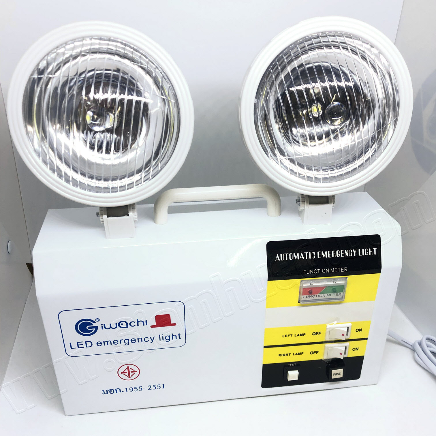 เครื่องสำรองไฟฉุกเฉิน LED EMERGENCY LIGHT 6W, 10W (IWACHI) IWC-EMER (GE-2002, มอก.1955-2551), IWC-EMER-10W (GE-2003, มอก.1955-2551)