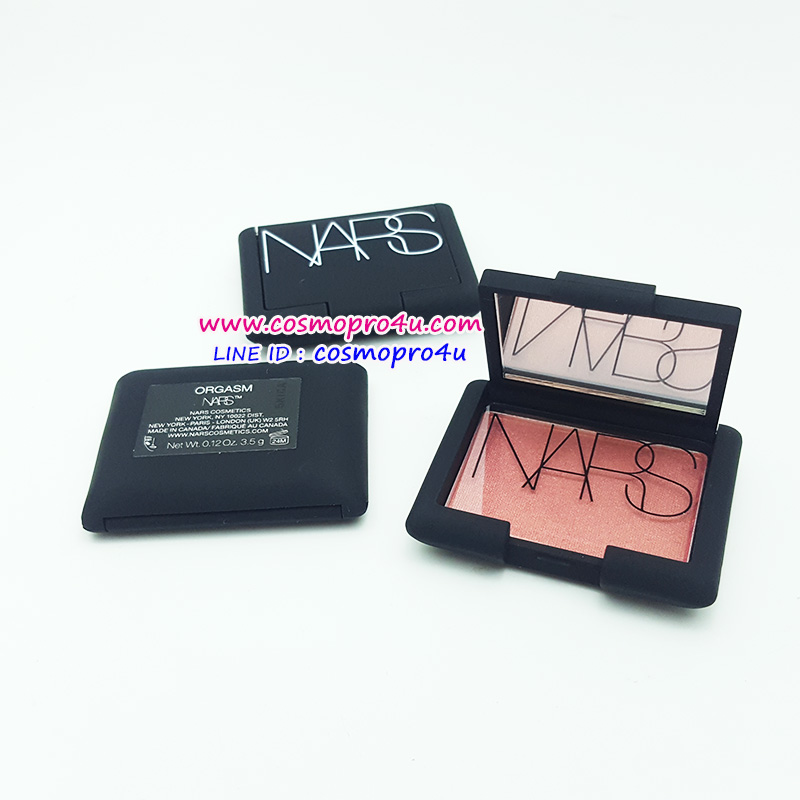 บลัชออน (นาร์ส) ออร์แกสซั่ม NARS Blush Orgasm สีชมพูอมส้มผสมชิมเมอร์เล็กน้อย ขนาดมินิ 3.5 g สียอดนิยม ทาแล้วสวย