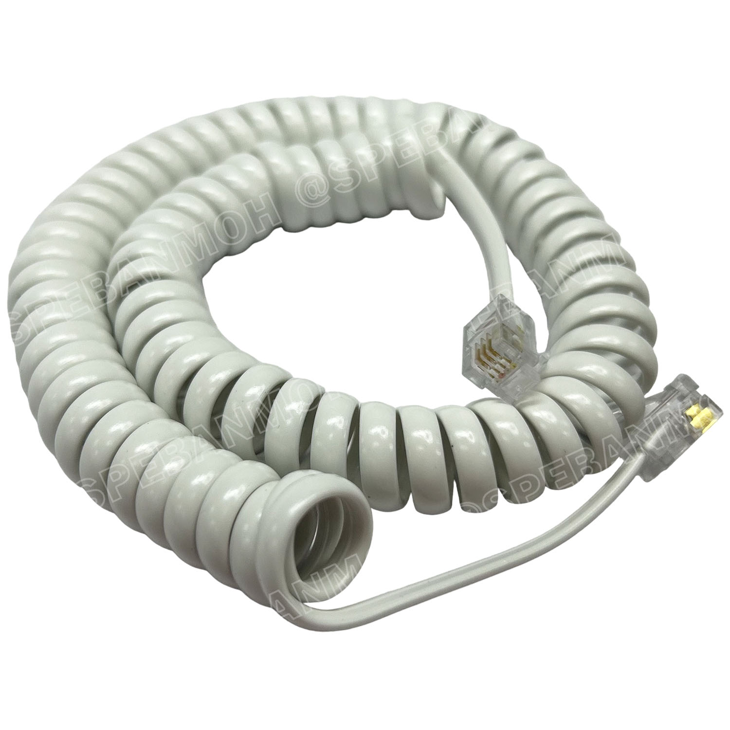 [ 1เส้น ] RJ11-4P4C สายโทรศัพท์ แบบขดสปรืง 4P ยืดได้ยาว 3เมตร RJ11 4P4C สำเร็จรูปพร้อมใช้งาน Spring Telephone Extension Cable RJ11 4P 4C ใช้ในการเชื่อมต่อ โทรศัพท์ เครื่อง แฟกซ์ โทรสาร โมเด็ม Adsl สายโทรศัพท์บ้าน 2C 4C