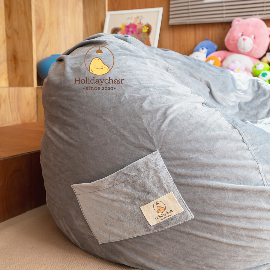 เก้าอี้เม็ดโฟม บีนแบค ทรงหยดน้ำ เนื้อผ้ากำมะหยี่ bean bag เก้าอี้บีนแบ็ก เบาะนั่งเม็ดโฟม เก้าอี้มินิมอล โซฟานั่งพื้น เก้าอี้นั่งเล่น เบาะนั่งเล่น บีนแบ็ก โซฟาบีนแบค รุ่น HCS-002