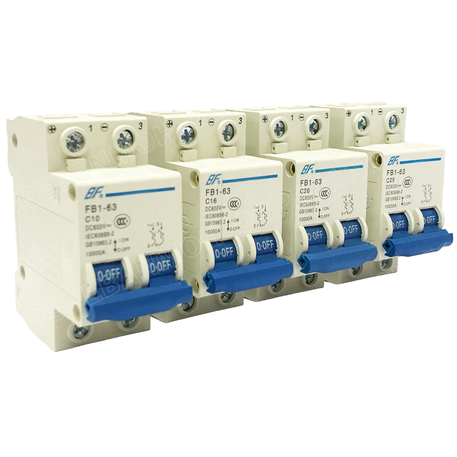 [ 1ชิ้น ] FB1-63-2P BF เบรกเกอร์ ดีซี 2P เลือกพิกัด : 2Pole DC Breaker 600 VDC DC Circuit Breaker 2P สำหรับงาน solar cell เบรกเกอร์ไฟฟ้าโซลาร์เซลล์ DC ป้องกันกระแสเกิน ใช้ได้กับไฟฟ้ากระแสตรง DC เบรกเกอร์ 2โพล Solar Breaker เซอร์กิตเบรกเกอร์ MCB Breaker