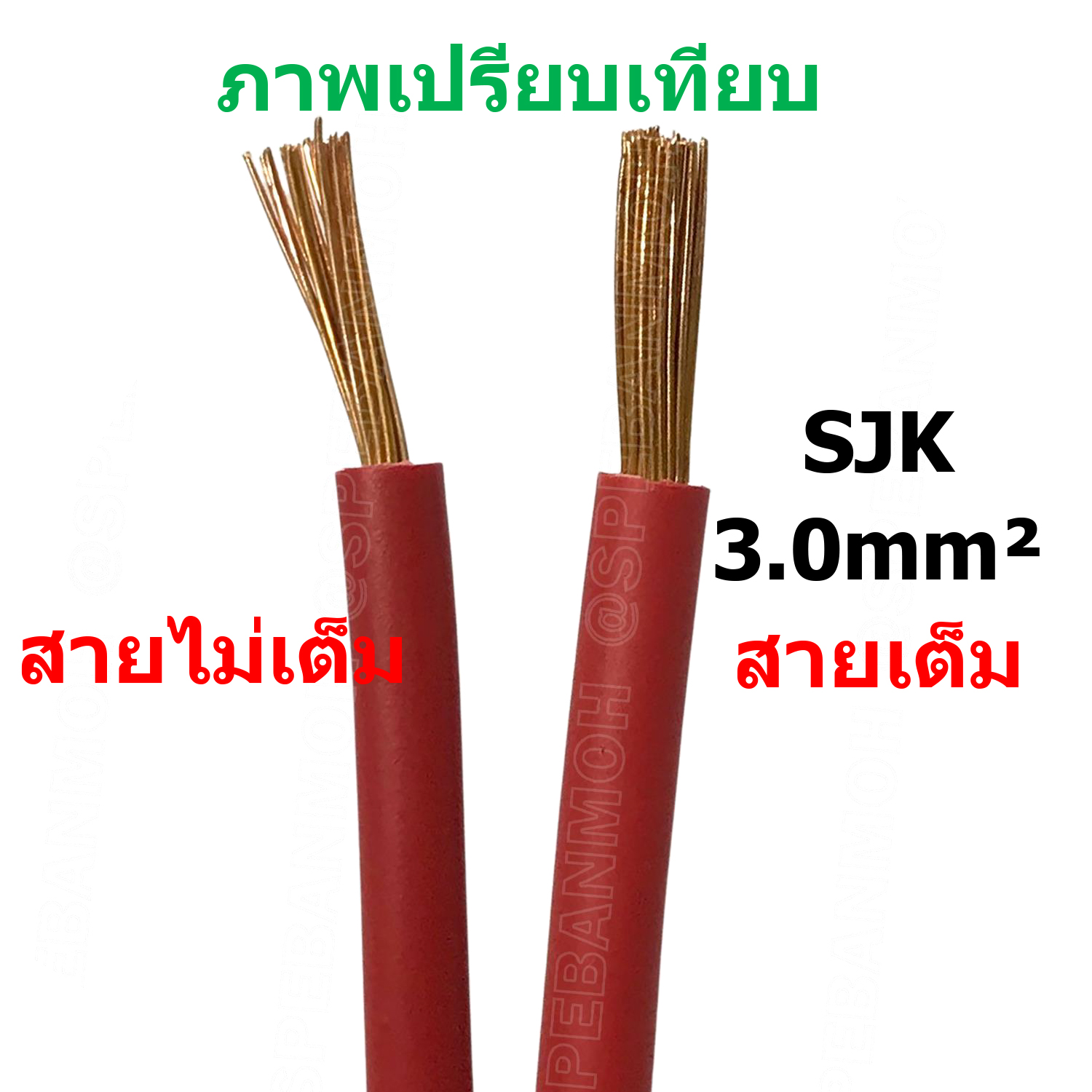 [ 30เมตร/แพค ] SJK-30-3.0 สายไฟรถยนต์ 3.0 sq.mm. Automobile Cable สายไฟเดี่ยว ทองแดงแท้ รุ่นเต็ม แกนฝอย สายอ่อน แกนฝอย สายไฟรถยนต์ทองแดงฝอย สายไฟแพค 30M เอชเจเค Batter สายไฟ DC สายเต็ม Battery Cable