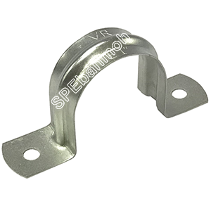 [ 100ชิ้น ] ECL2-075 แคล้มจับท่อขาคู่ (Conduit Strap 2 holes) Size (Inch)3/4"
