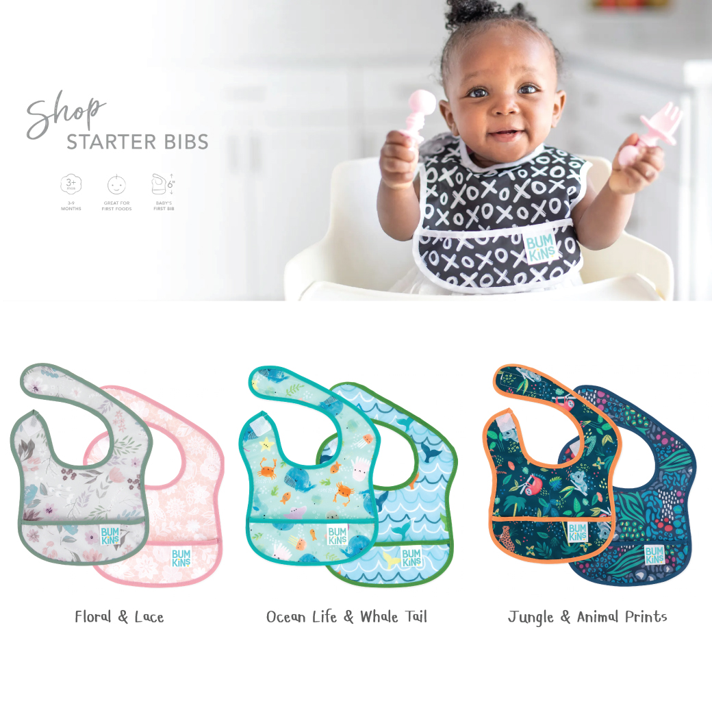 Bumkins ผ้ากันเปื้อนเด็ก Starter Bib (2 Pack)