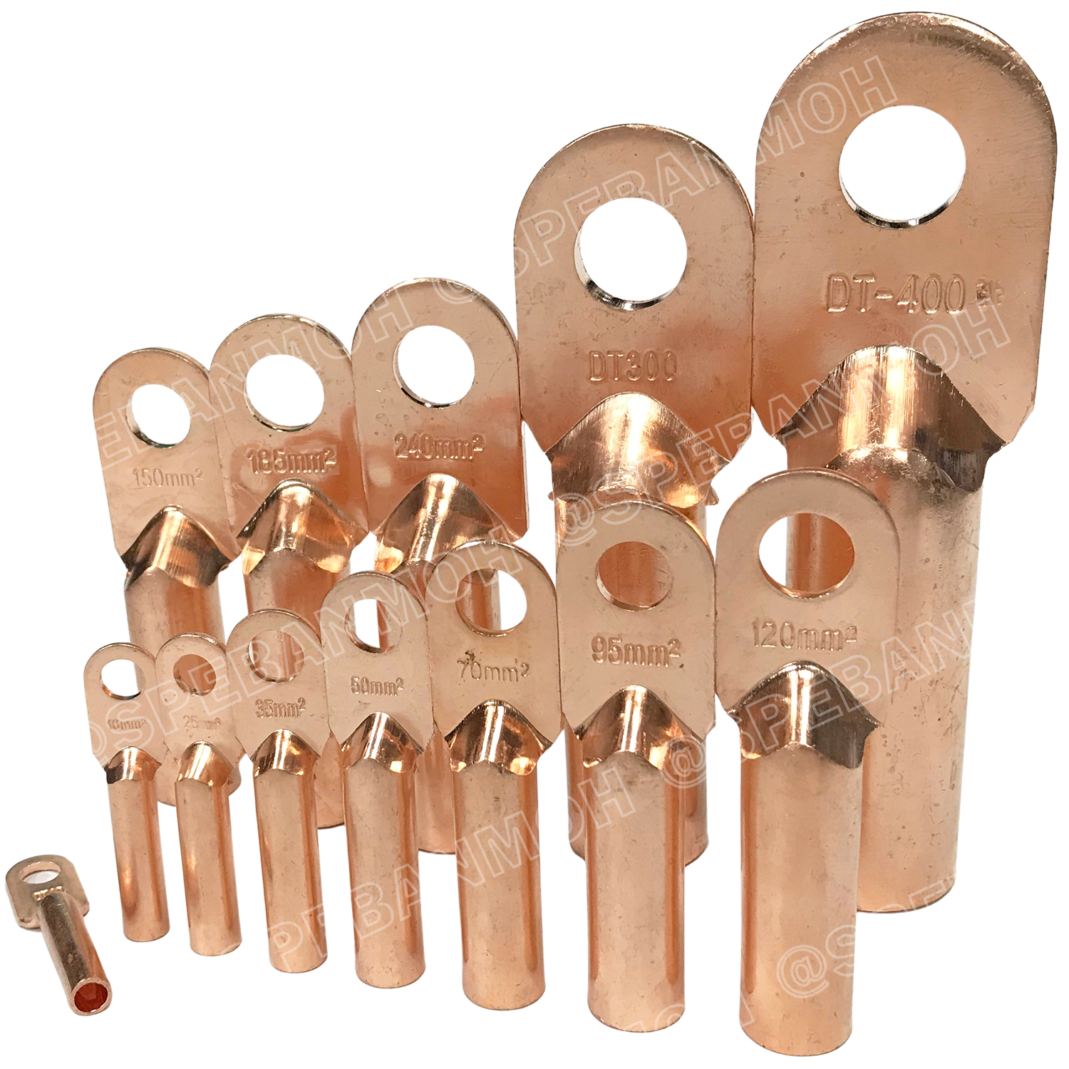 [ 2ชิ้น ] DT-25 หางปลาทองแดง DT Copper Terminal หางปลาเข้าสายไฟ Cable Lug Copper หางปลาสายแบตเตอรี่ Battery Terminal หางปลาแบบหนา Un-Insulated Crimping Terminal สายแบต หางปลาต่อสายไฟ Crimping Terminal for battery cable