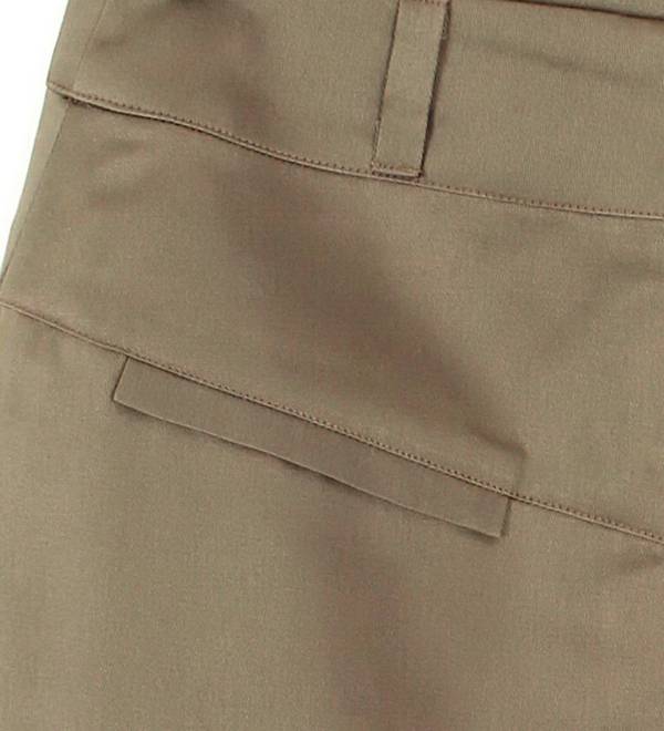 SK-125 กระโปรงแฟชั่น&ทำงาน ทรงสอบ ผ้าญี่ปุ่นสีเทาเข้ม ตกแต่งด้วยกระดุม 4 เม็ด