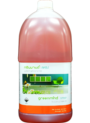 น้ำยาลอกแวกซ์ กรีนมายด์ สตริป 3.8 ลิตร ใช้ล้างลอกเคลือบเงาพื้น หรือแวกซ์ ใช้ขจัดคราบน้ำมันและสิ่งสกปรกต่าง ๆ GREENMIND STRIP Floor stripper 3.8 L.