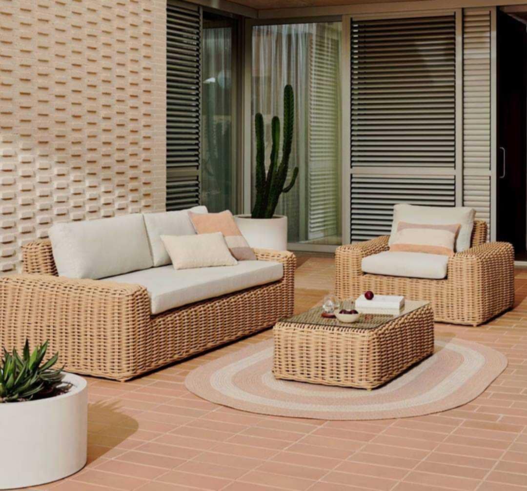 Rattan Minimal Sofa set (สำหรับ 3-4 ที่นั่ง)