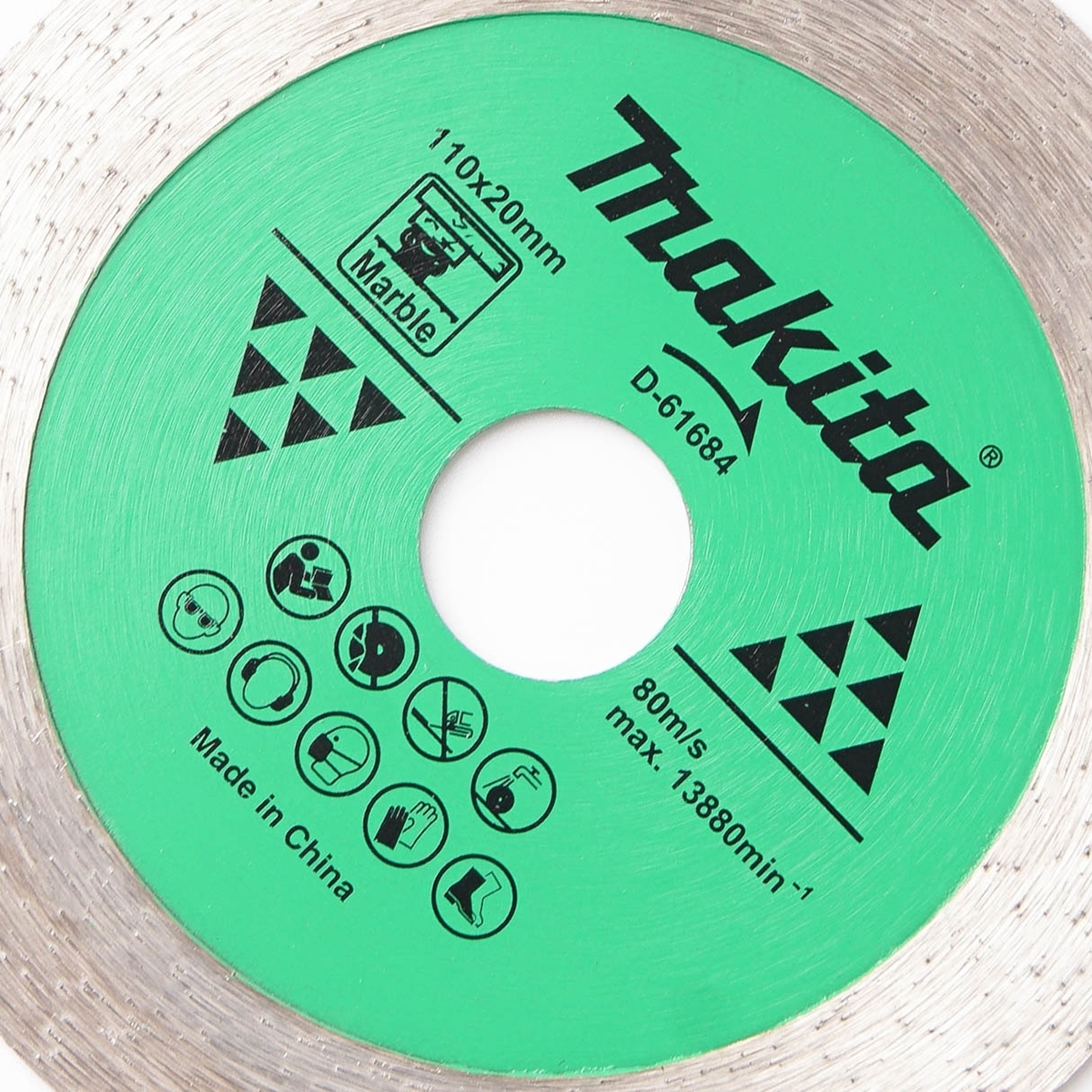 MAKITA D-61684 ใบเพชร 4นิ้ว น้ำ บาง (110x20x16mm.) ตัดหินอ่อน, ตัดคอนกรีต