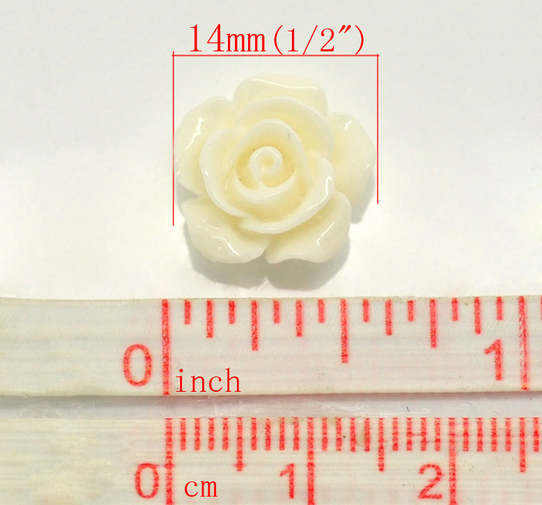 ดอกไม้เรซิ่นสำหรับติดตกแต่งชิ้นงานให้สวยเก๋ ขนาด 14x6mm(1/2"x1/4")