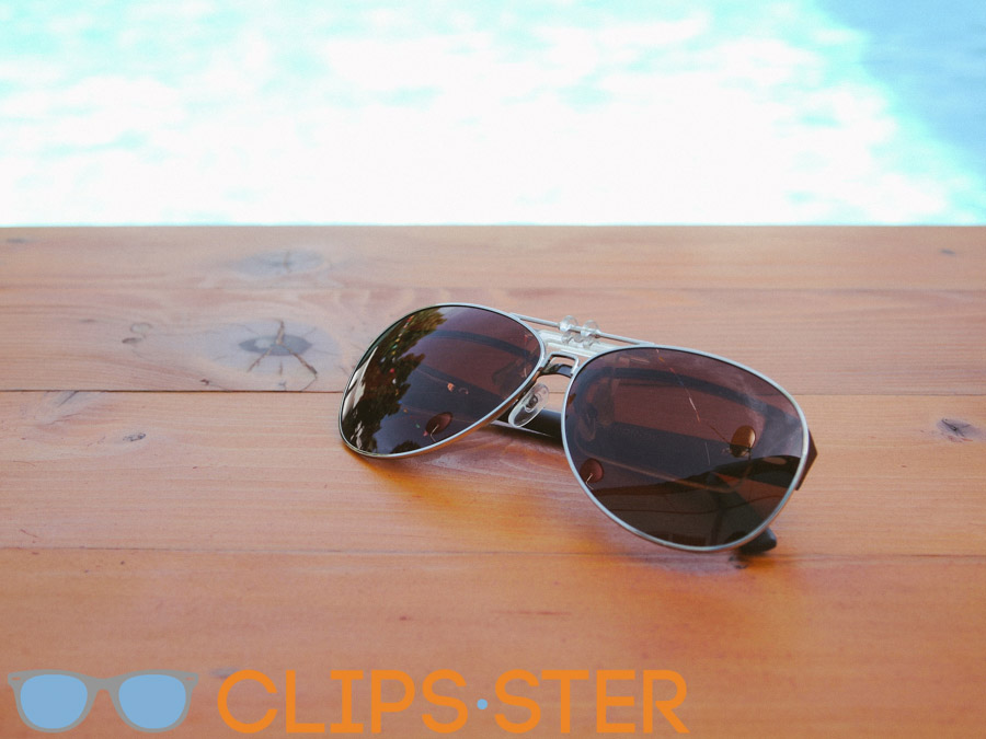 คลิปออนกันแดด Clipsster รุ่น Aviaster เลนส์น้ำตาล กรอบเงิน