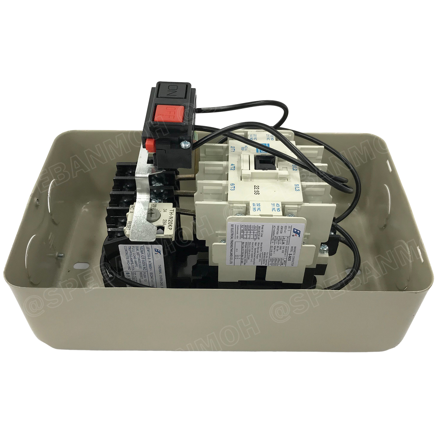 [ 1ชิ้น ] MS-N35 เลือกคอลย์ 220V : 380V Magnetic Contactor + Overload [ S-N35 + TH-N20KP 29A ( 24-34A ) ] แมกเนติก คอนแท็คเตอร์ 40A + โอเวอร์โหลด พร้อมสาย วงจรสตาร์ท สต็อป แมกเนติกพร้อมสวิทช์ Start - Stop BF แมกเนติก สตาสเตอร์ แมกเนติกสวิทช์