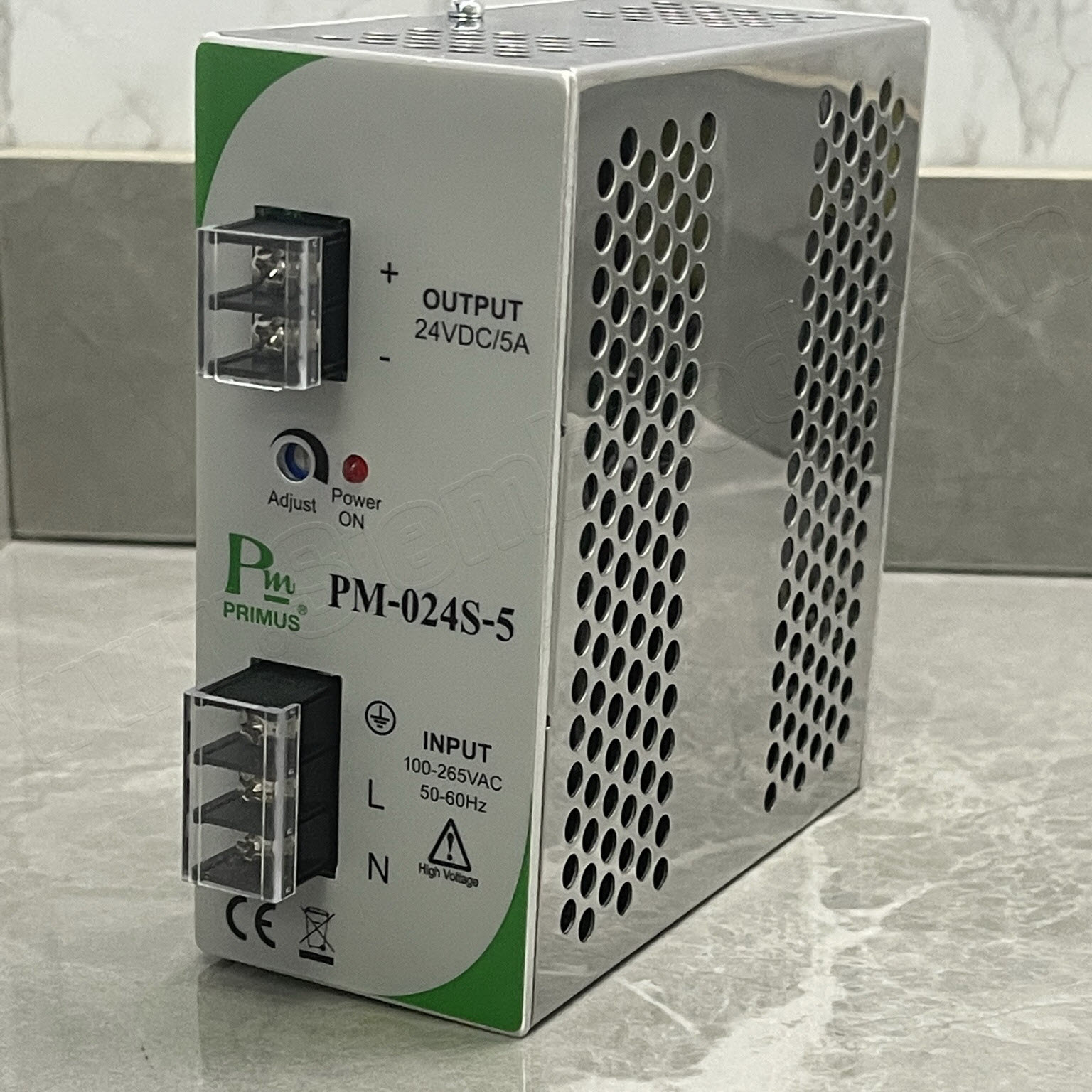 สวิทช์ชิ่ง เพาเวอร์ซัพพลาย SINGLE PHASE SWITCHING POWER SUPPLY 24VDC/5A/120W (PRIMUS) PM-024S-5