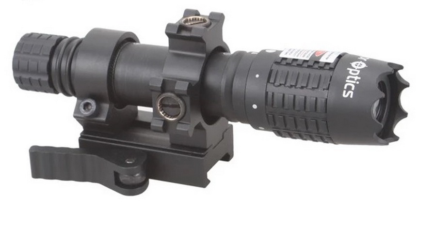 Vector Optics Magnus Hunting Tactical Green Laser Flashlight with Illuminated Designator Torch Light เลเซอร์ และไฟฉายในตัว สีเขียว คุณภาพสูง