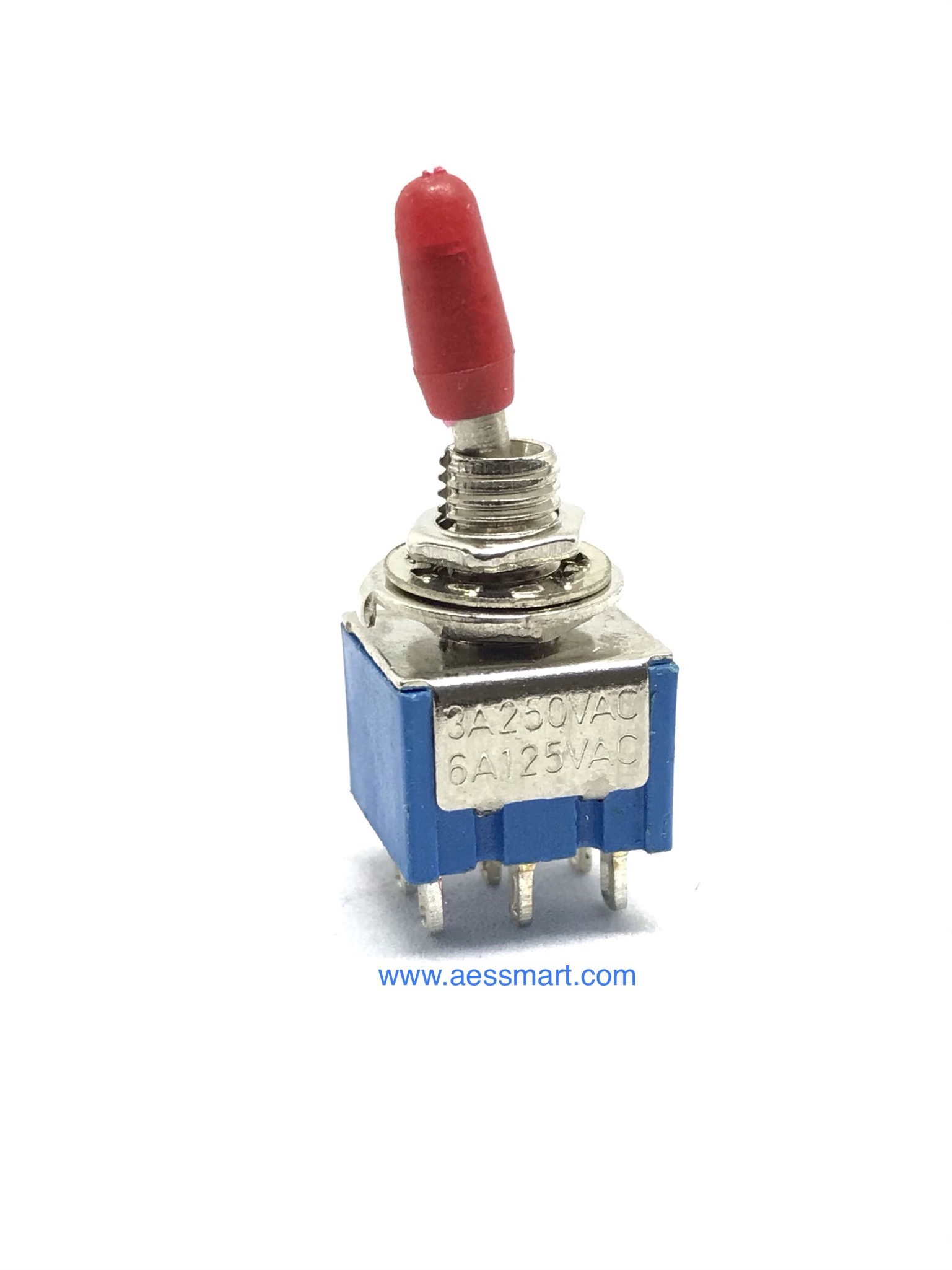 SPDT3A250VAC : สวิตช์โยก 2 ทาง on/off 3A/250V