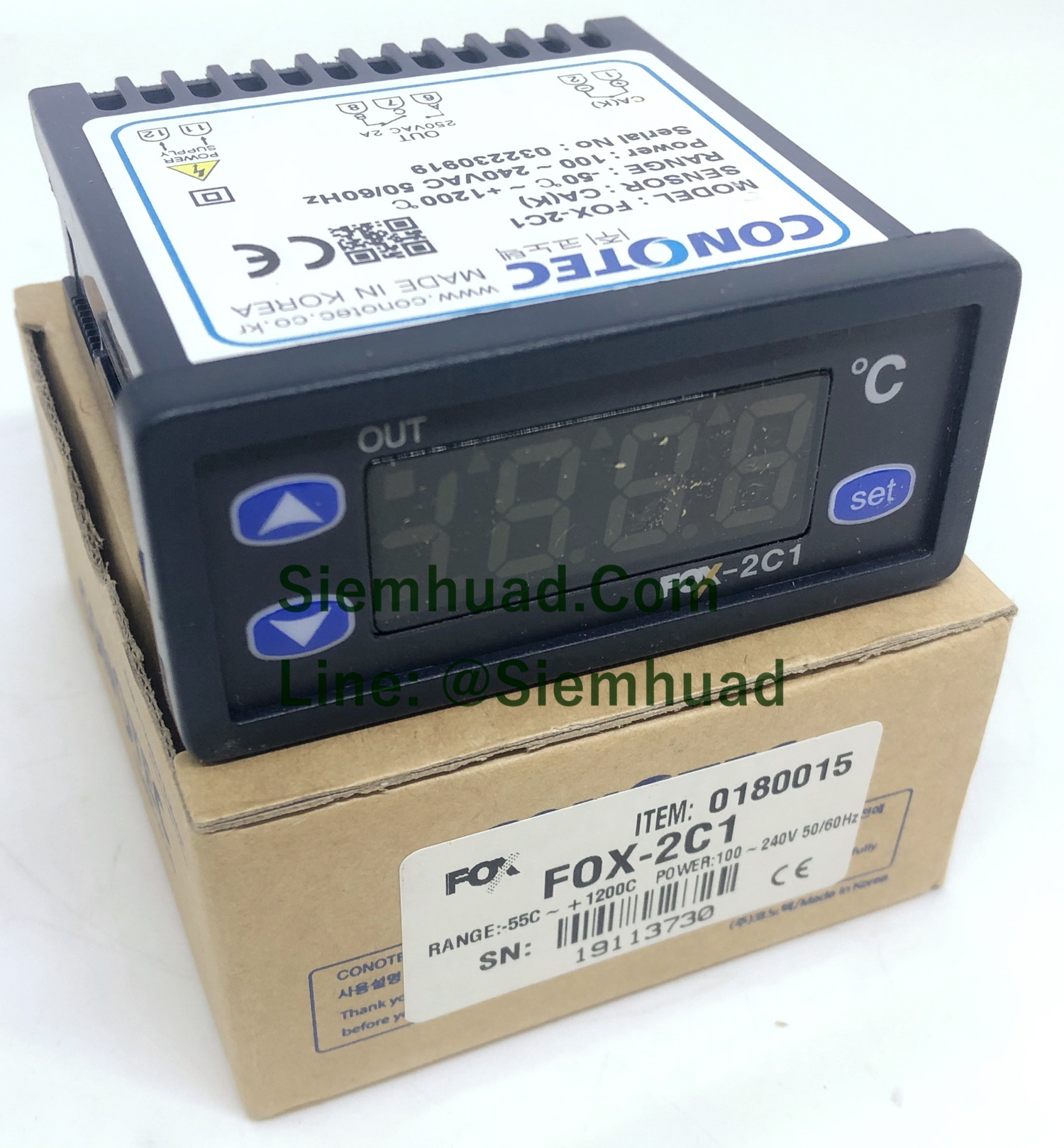 เทมเพอระเชอร์ คอนโทรลเลอร์ เครื่องควบคุมอุณหภูมิแบบดิจิตอล Digital Temperature Controller Cooling / Heating (CONOTEC) FOX-2C1, FOX-2C2